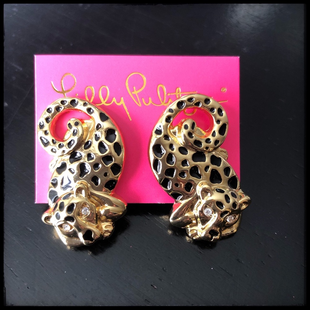 NWOT Lilly Pulitzer Leopard Earrings